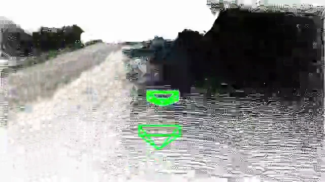 Scal3R: online 3D reconstruction and estimated trajectory on the KITTI 04 driving sequence.